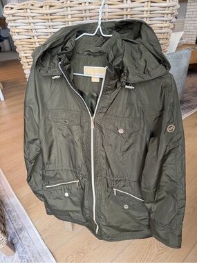 MICHAEL Michael Kors Olive Hooded Utility Jacket